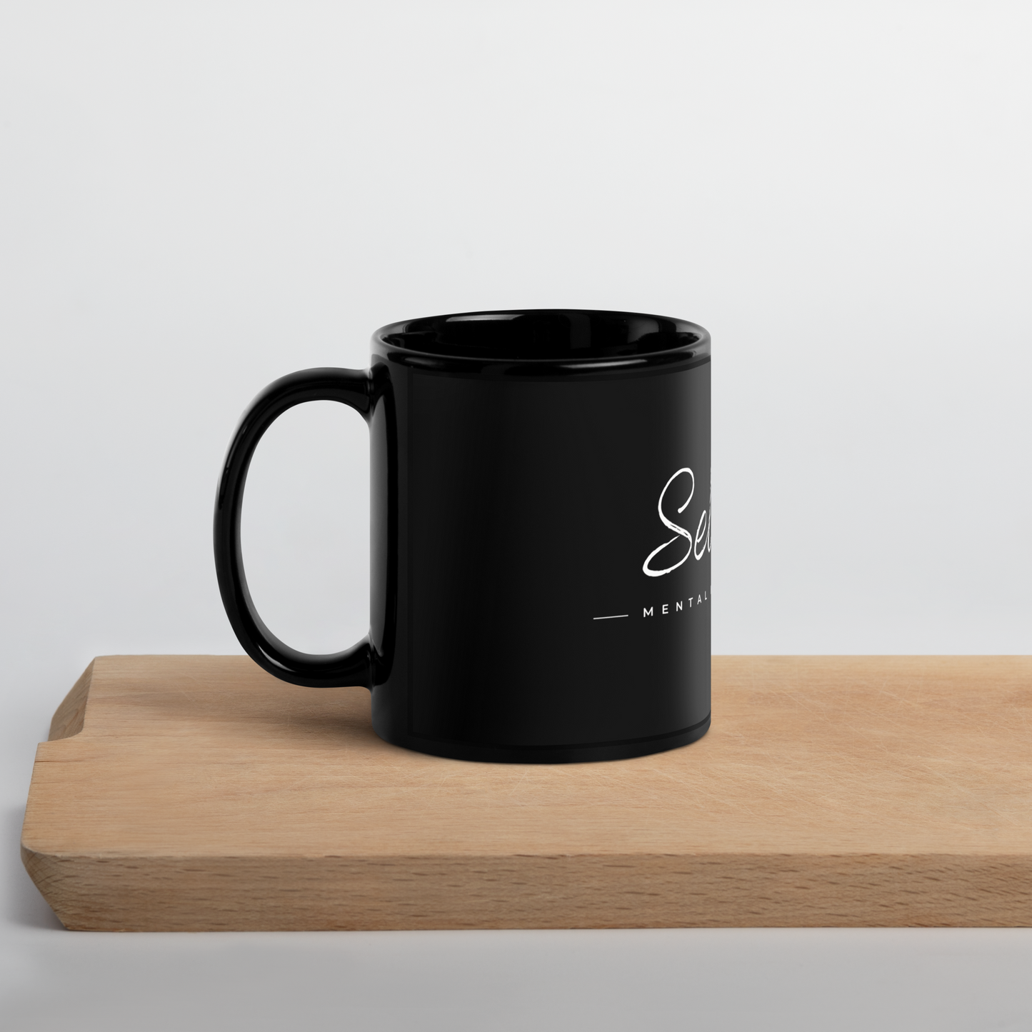 Self Wear Logo Black Glossy Mug