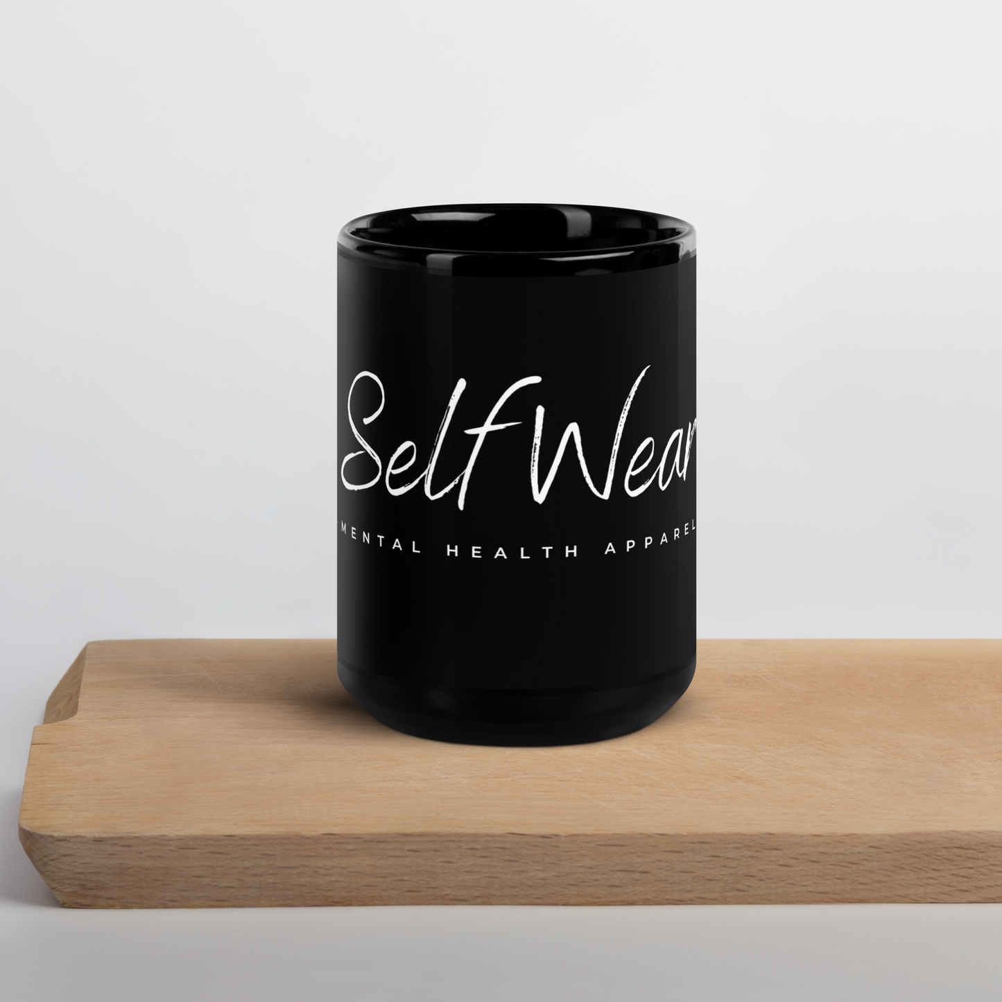 Self Wear Logo Black Glossy Mug