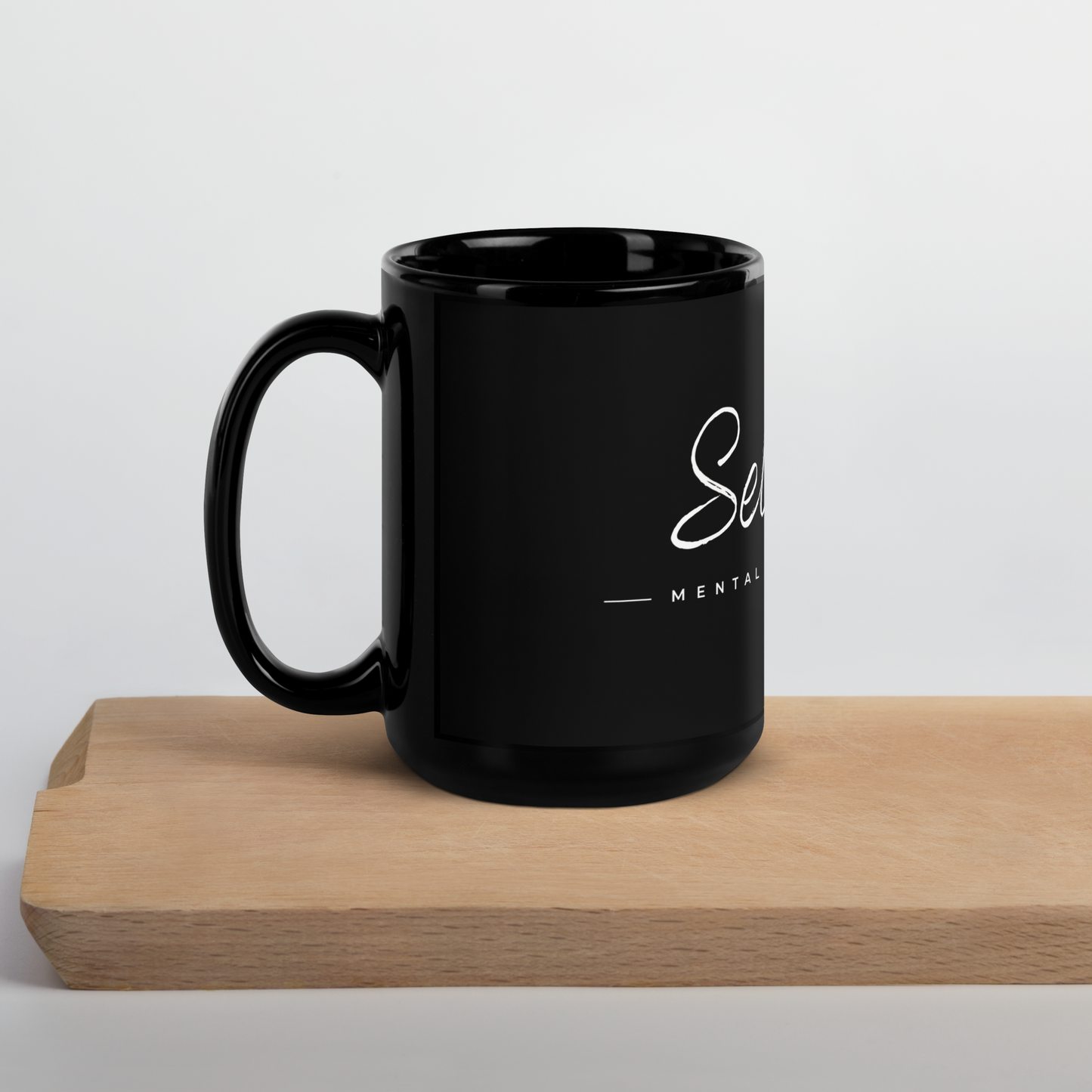 Self Wear Logo Black Glossy Mug